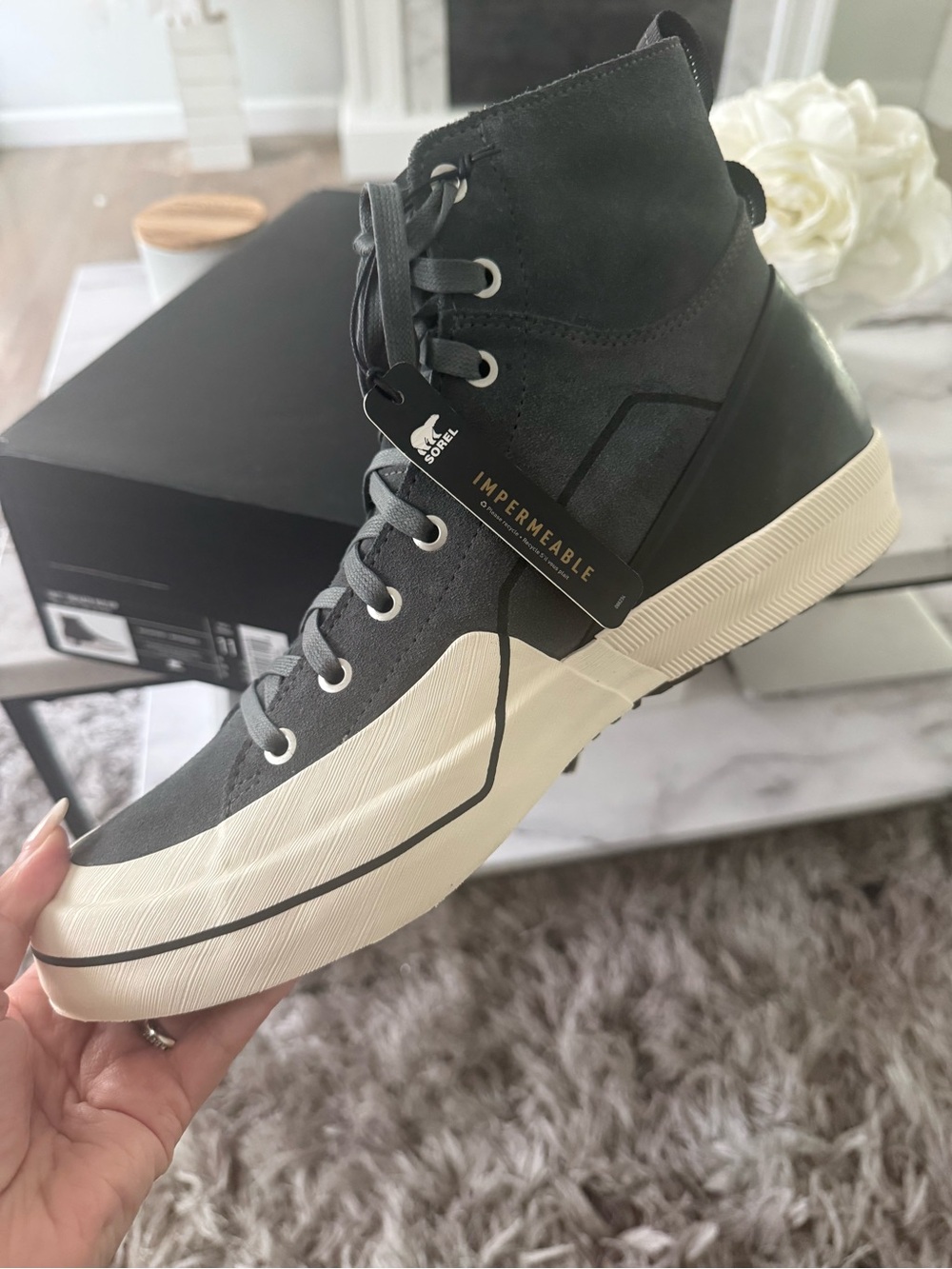 Sorel Leather Sneakers NWT- High-Top Grit Sneaker Boot - Picture 4 of 16